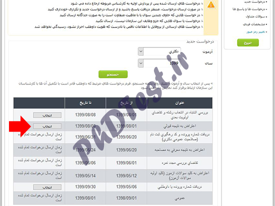 اعتراض به نتایج نهایی دکتری 99