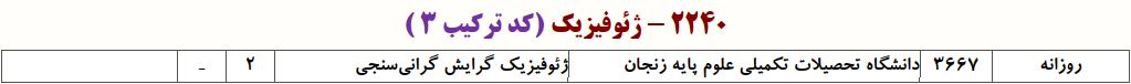 ظرفیت دکتری ژﺋﻮﻓﻴﺰیک - گرانی‌سنجی